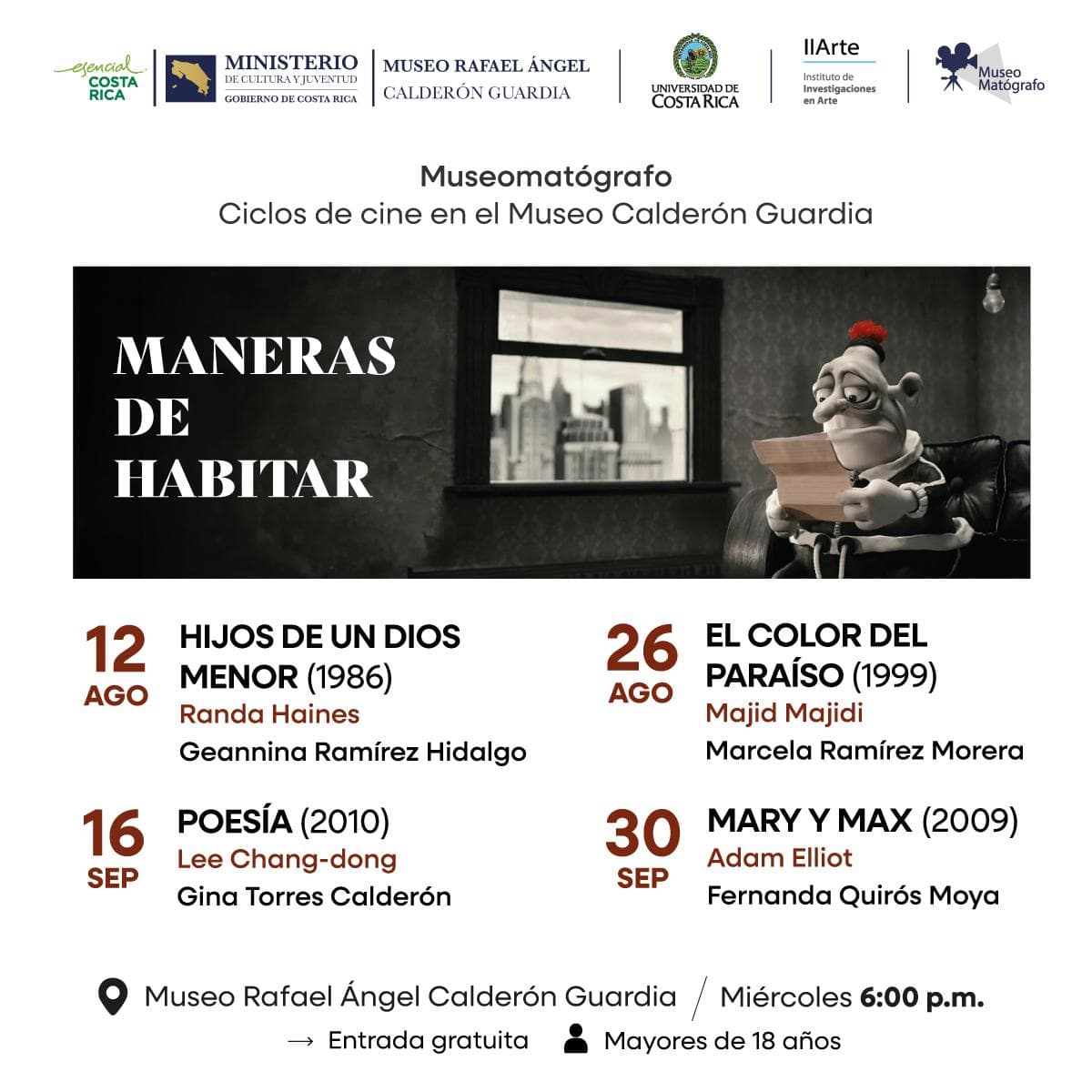 Museomatógrafo. Maneras de habitar. Película: Hijos de un Dios menor 