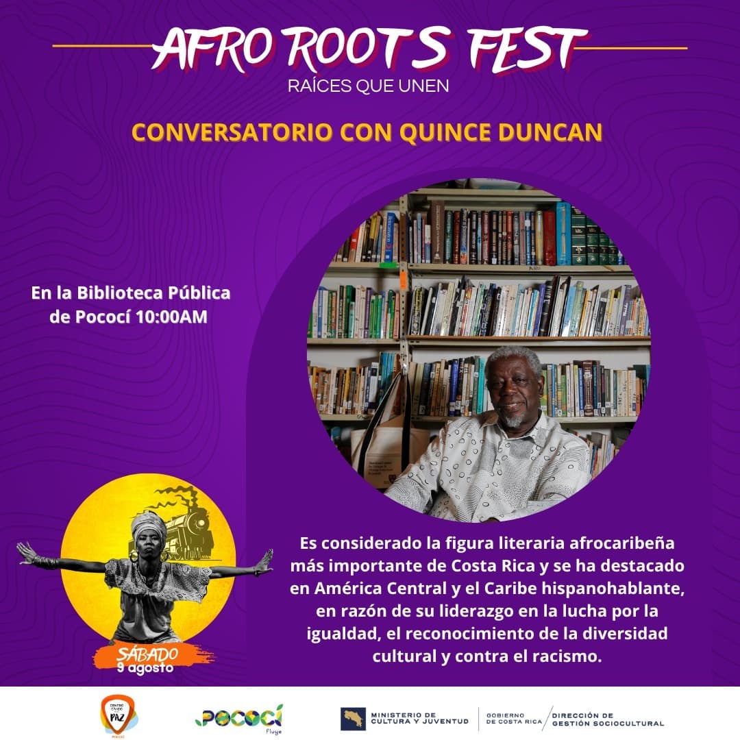 Conversatorio con Quince Duncan durante Afro Roots Fest un conversatorio para recordar