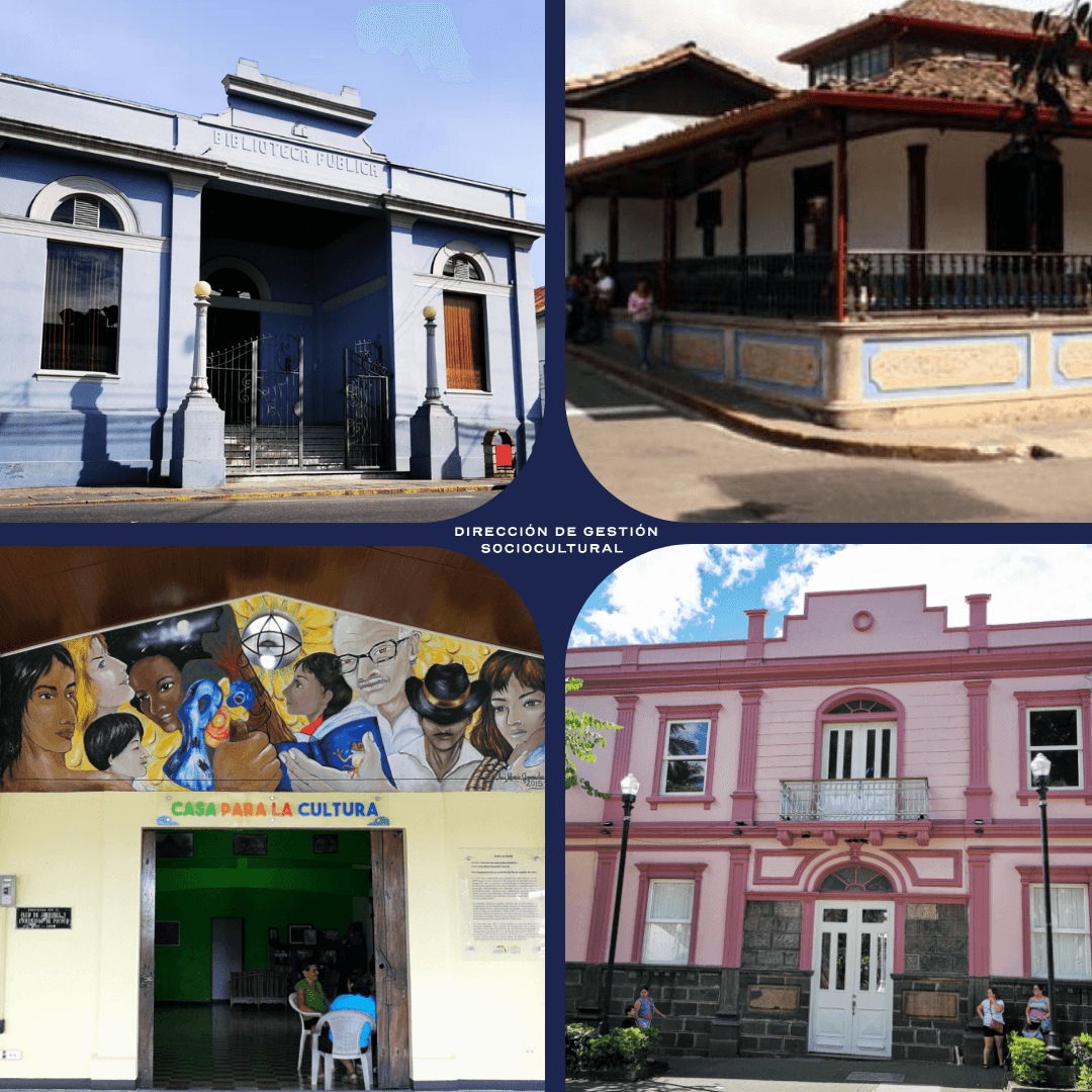 Fachadas de 4 centros culturales