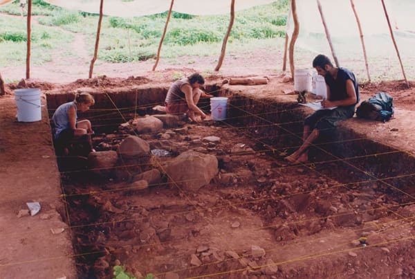 Excavaciones Cerro Juan Díaz, Panamá. Foto LA. Sánchez