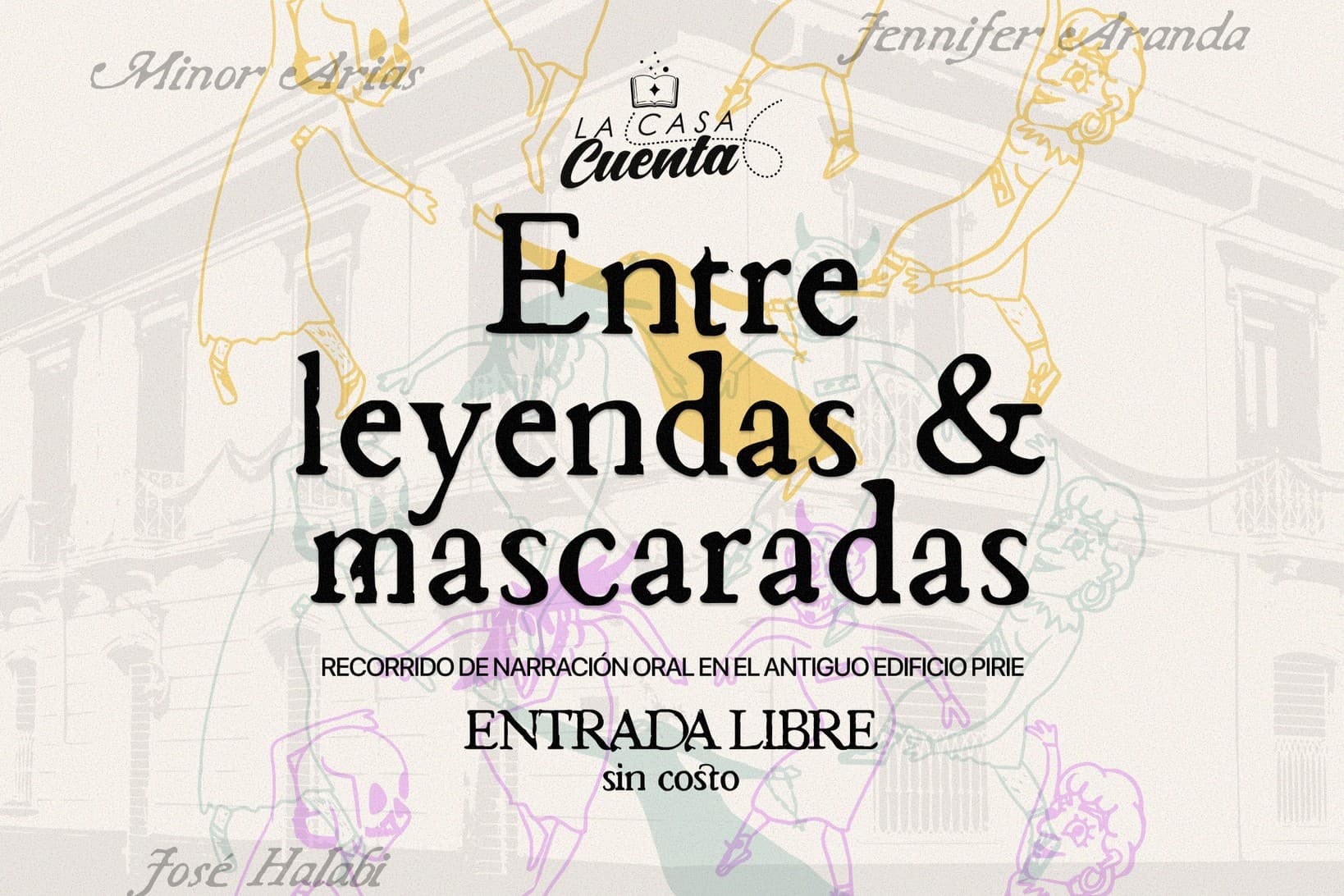 Fondo Casa de la Ciudad y personajes de la Mascarada