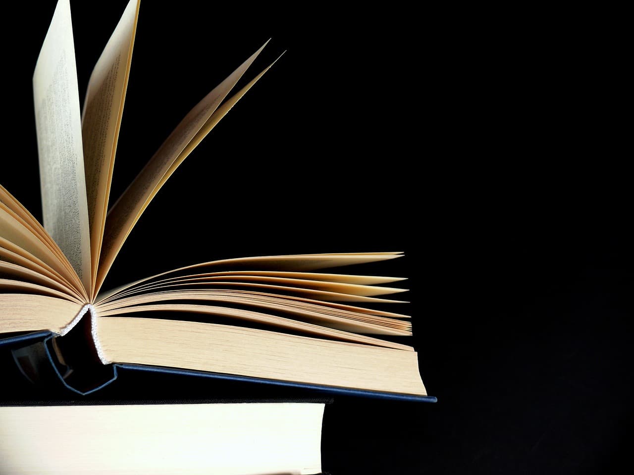 Parte de un libro entreabierto